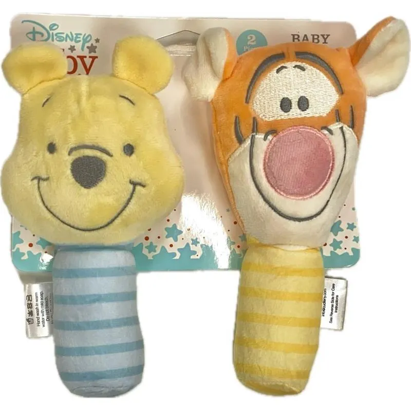 Cudlie - Pooh Tiger Plush Lovie And Rattle Set