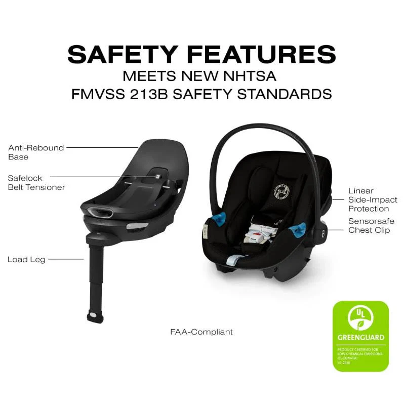 Cybex - Aton G2 Swivel Infant Car Seat With Load Leg Base, Stone Grey - Image 5