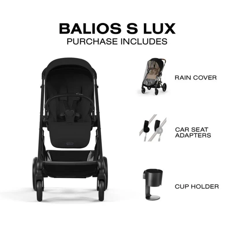 Cybex - Balios S Lux Stroller, Moon Black - Image 4