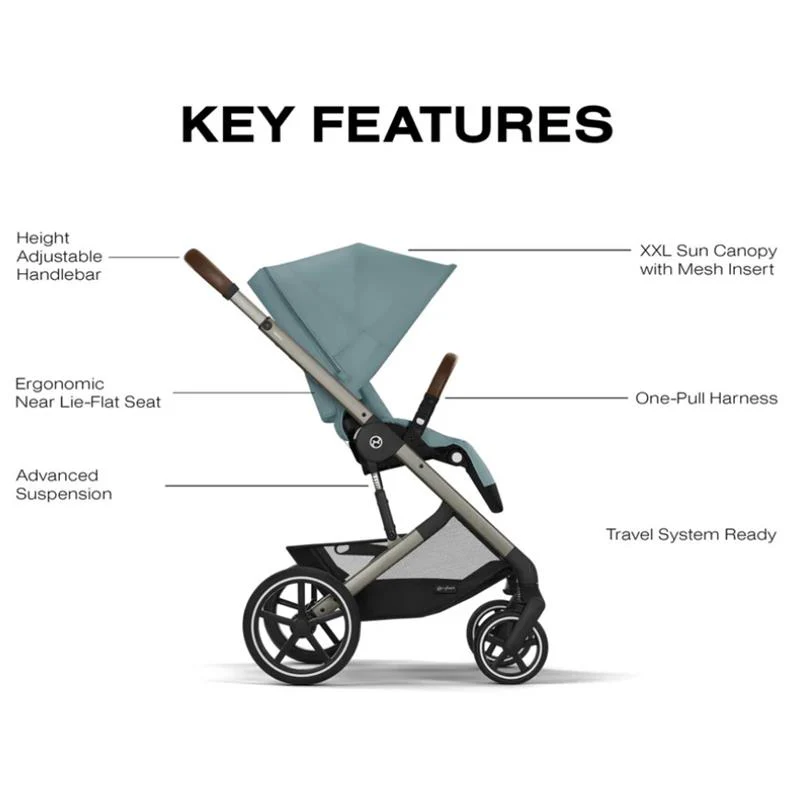 Cybex - Balios S Lux Stroller, Stormy Blue - Image 5