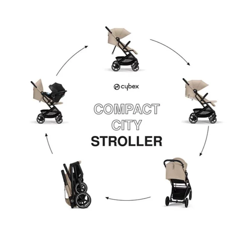 Cybex - Beezy 2 Compact City Stroller, Almond Beige - Image 3