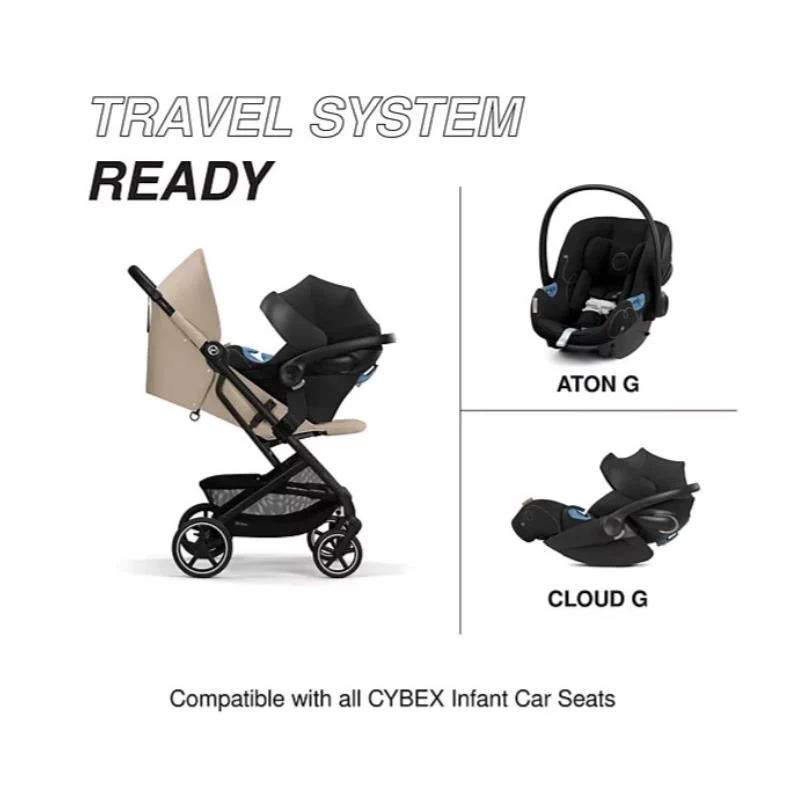 Cybex - Beezy 2 Compact City Stroller, Almond Beige - Image 5