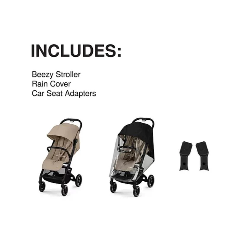 Cybex - Beezy 2 Compact City Stroller, Almond Beige - Image 6