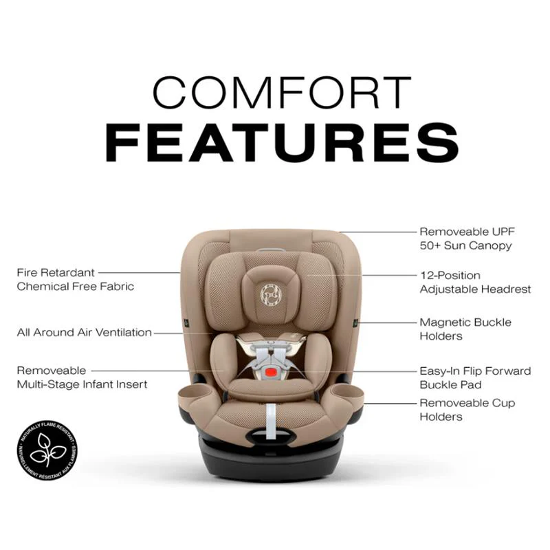 Cybex - Callisto G 360° Rotating All-in-One Convertible Car Seat, Almond Beige - Image 5