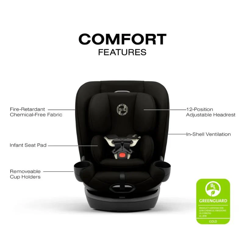 Cybex Callisto G 360 Select Rotating All-In-One Convertible Car Seat + Canopy Bundle, Black - Image 4