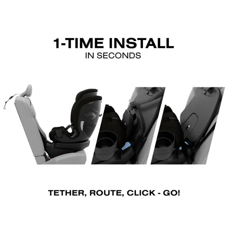 Cybex Callisto G 360 Select Rotating All-In-One Convertible Car Seat + Canopy Bundle, Black - Image 6