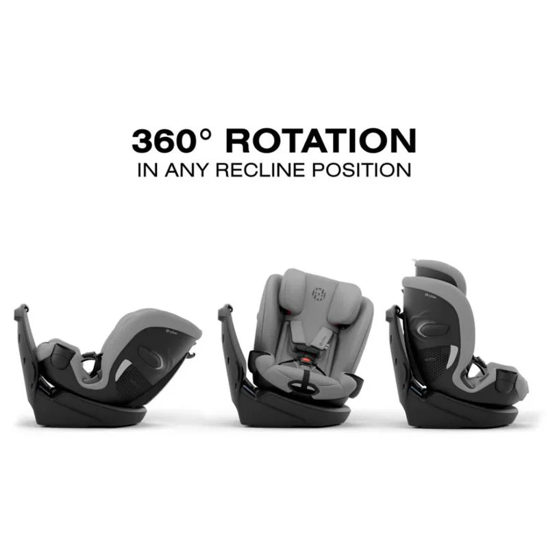 Cybex Callisto G 360 Select Rotating All-In-One Convertible Car Seat Grey + Black Canopy Bundle - Image 3