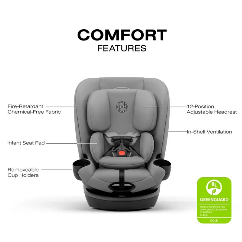 Cybex Callisto G 360 Select Rotating All-In-One Convertible Car Seat Grey + Black Canopy Bundle - Image 4