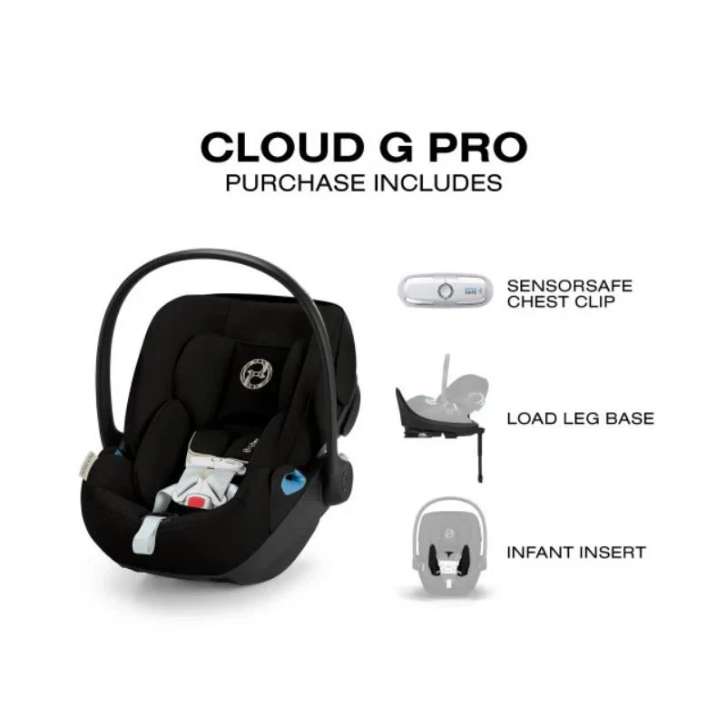 Cybex - Cloud G Pro Comfort Extend Infant Car Seat, Moon Black - Image 3