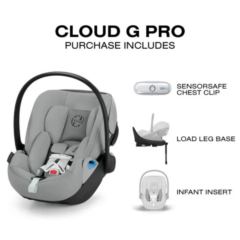 Cybex - Cloud G Pro Comfort Extend Infant Car Seat, Stone Grey - Image 4