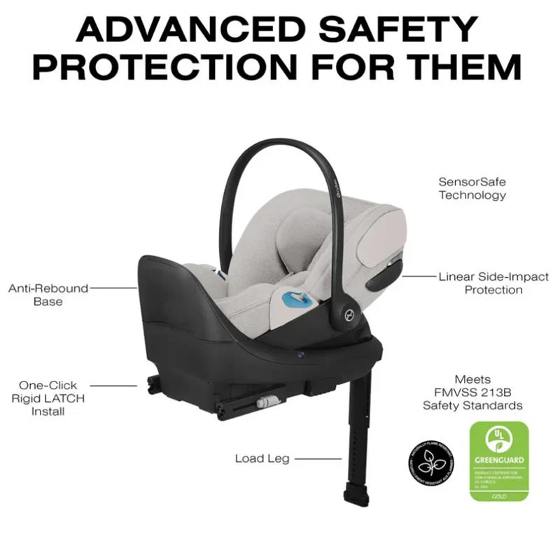 Cybex Cloud T Comfort Extend Infant Car Seat With Sensorsafe, City Grey - Image 5