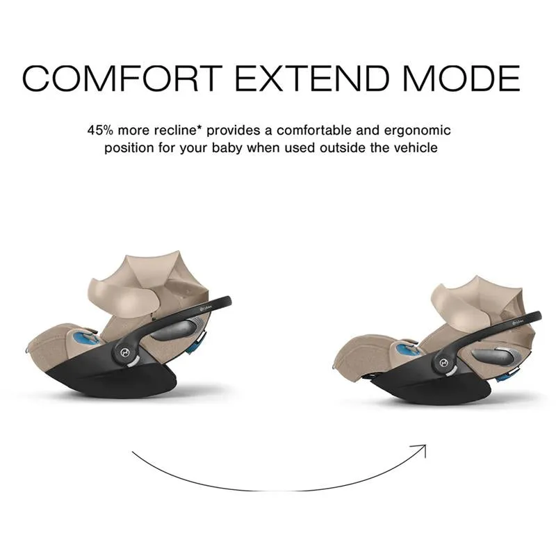 Cybex - Cloud T Sensorsafe Infant Car Seat, Cozy Beige - Image 4