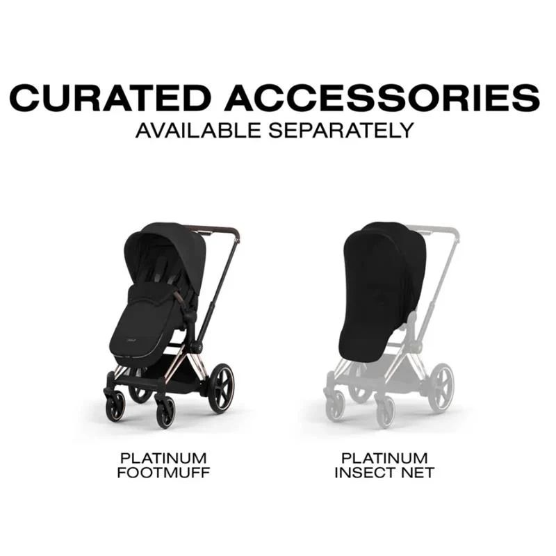 Cybex E-Priam Stroller, Matte Black Frame/Cozy Beige Lux Seat - Image 11