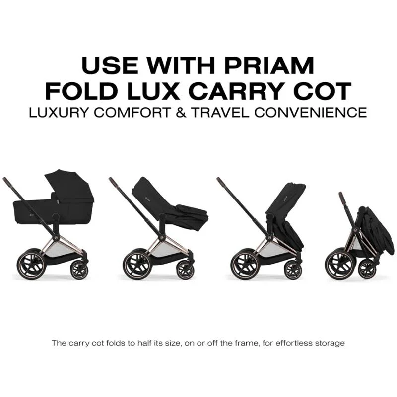 Cybex E-Priam Stroller, Matte Black Frame/Cozy Beige Lux Seat - Image 9
