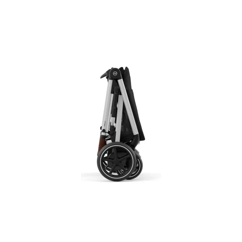 Cybex - Egazelle S Electronic Assist Stroller, Silver Frame With Moon Black Seat - Image 4
