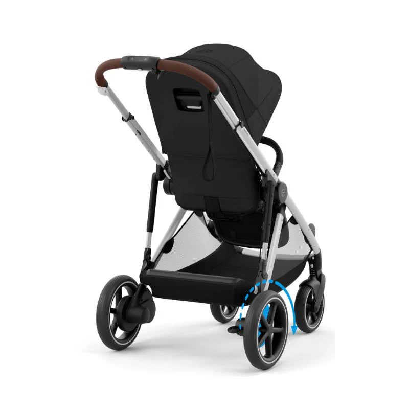 Cybex - Egazelle S Electronic Assist Stroller, Silver Frame With Moon Black Seat - Image 5
