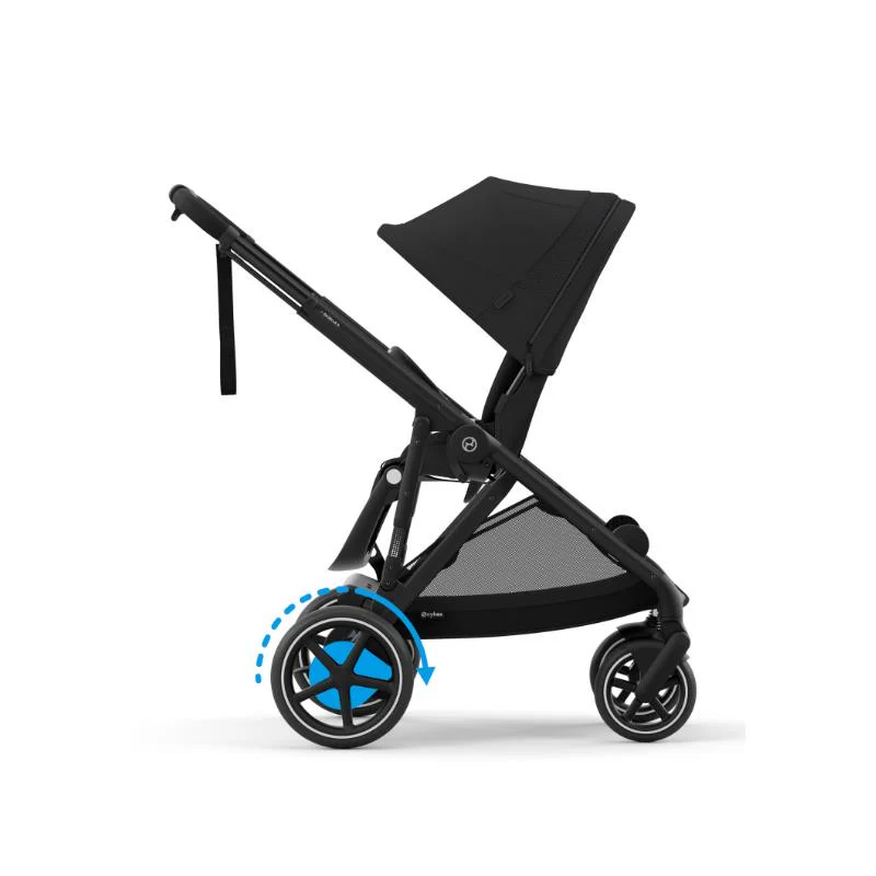 Cybex - Egazelle S Electronic Assist Stroller, Silver Frame With Moon Black Seat - Image 9