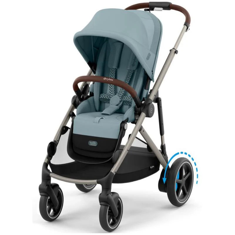 Cybex - Egazelle S Single-to-Double Stroller, Black Frame/Moon Black