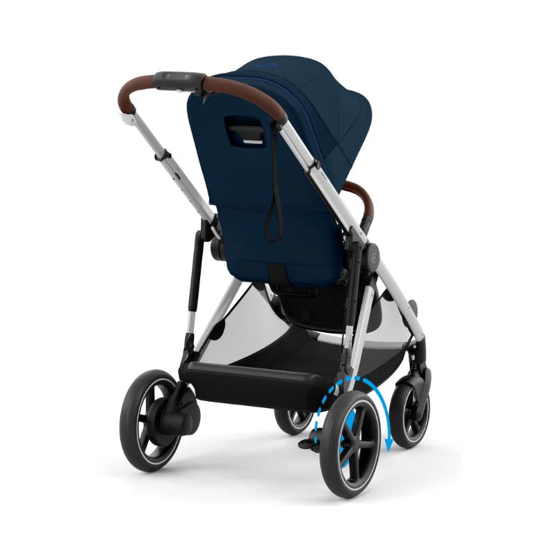 Cybex - Egazelle S Single-to-Double Stroller, Silver Frame/Ocean Blue - Image 4
