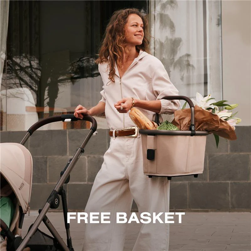 Cybex - Gazelle S 2 Single-to-Double Stroller, Taupe Frame/Almond Beige - Image 4