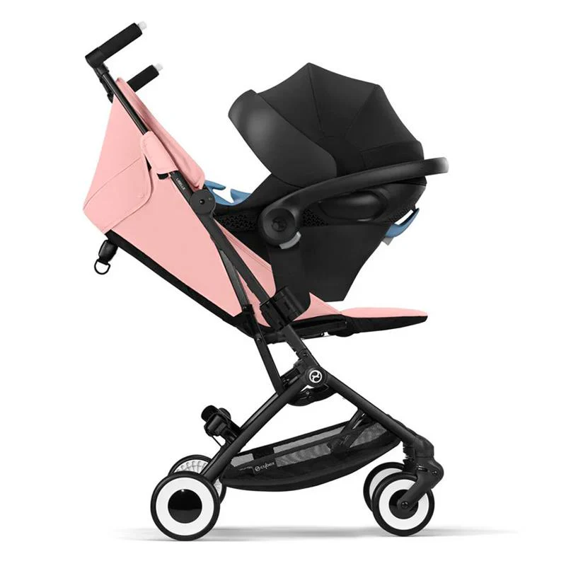 Cybex - Libelle 2 Stroller, Black Frame with Candy Pink Seat - Image 6