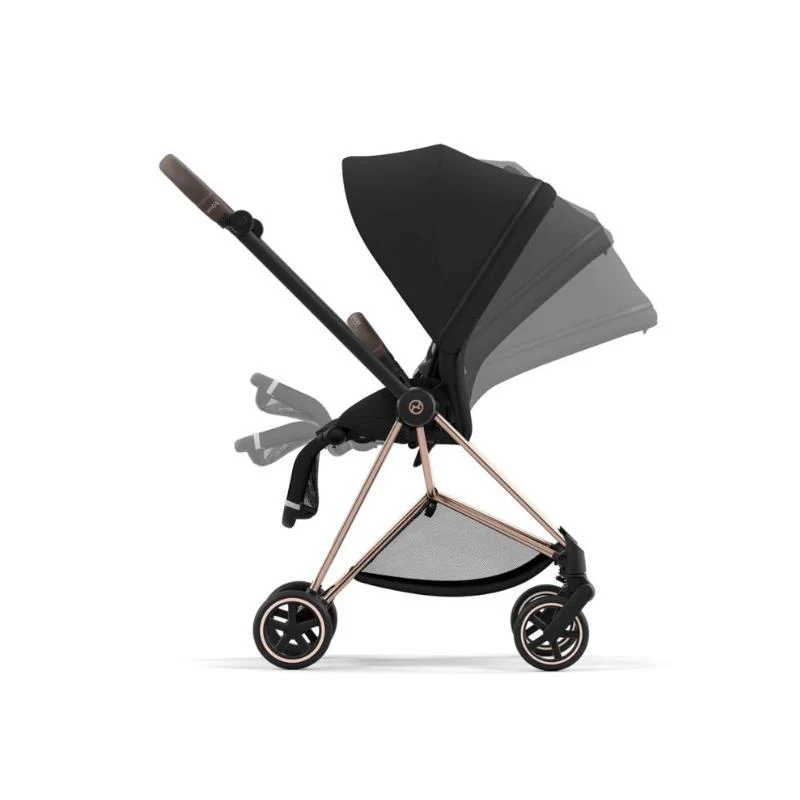 Cybex - Mios 3 Stroller Rose Gold Frame & Sepia Black Seat Pack - Image 3