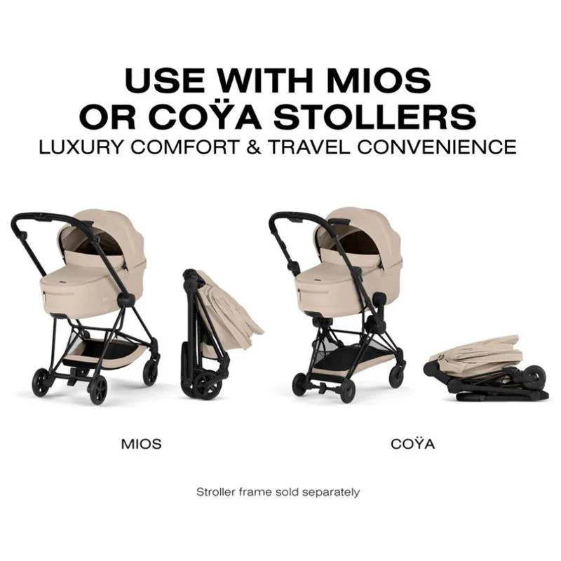 Cybex Mios/Coya Fold Lux Carry Cot, Cozy Beige - Image 7