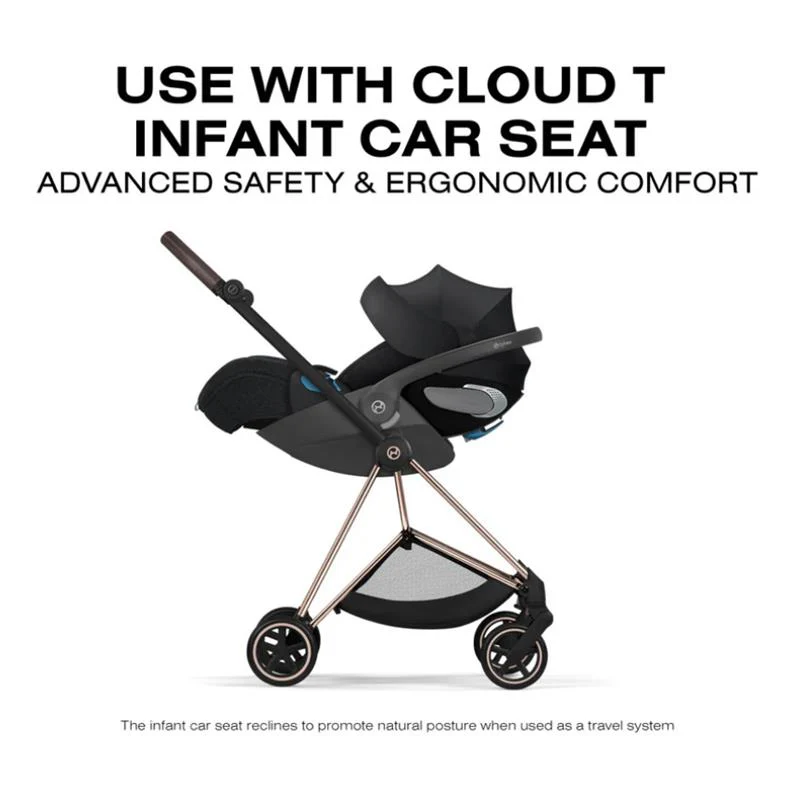 Cybex Mios Stroller, Rose Gold Frame/Sepia Black Lux Seat - Image 10