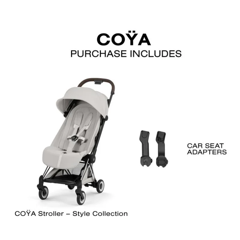 Cybex Platinum Coya Stroller Style Collection, Chrome Frame/City Grey Lux Seat - Image 6