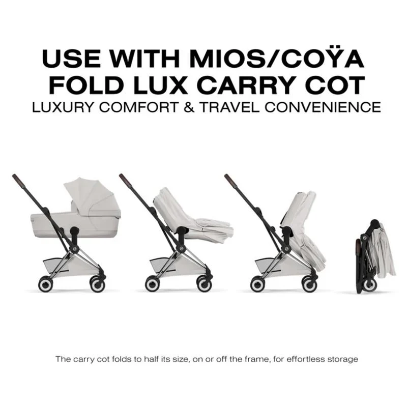 Cybex Platinum Coya Stroller Style Collection, Chrome Frame/City Grey Lux Seat - Image 7