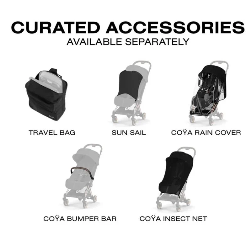 Cybex Platinum Coya Stroller Style Collection, Chrome Frame/City Grey Lux Seat - Image 9