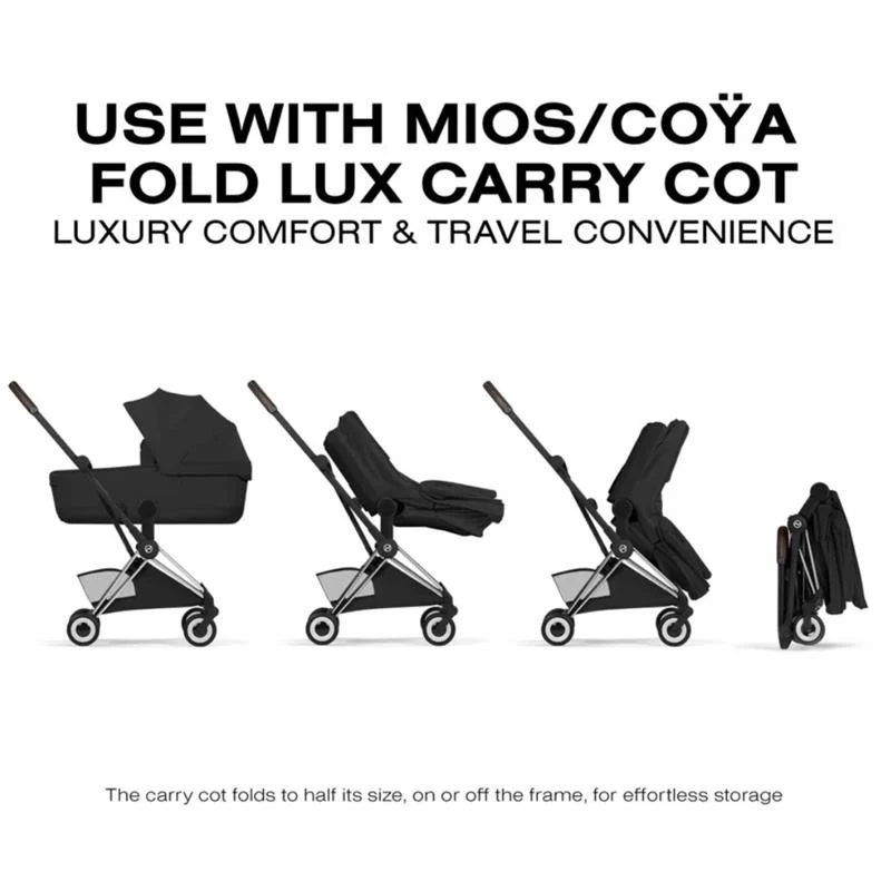 Cybex Platinum Coya Stroller Style Collection, Chrome Frame/Sepia Black Lux Seat - Image 7