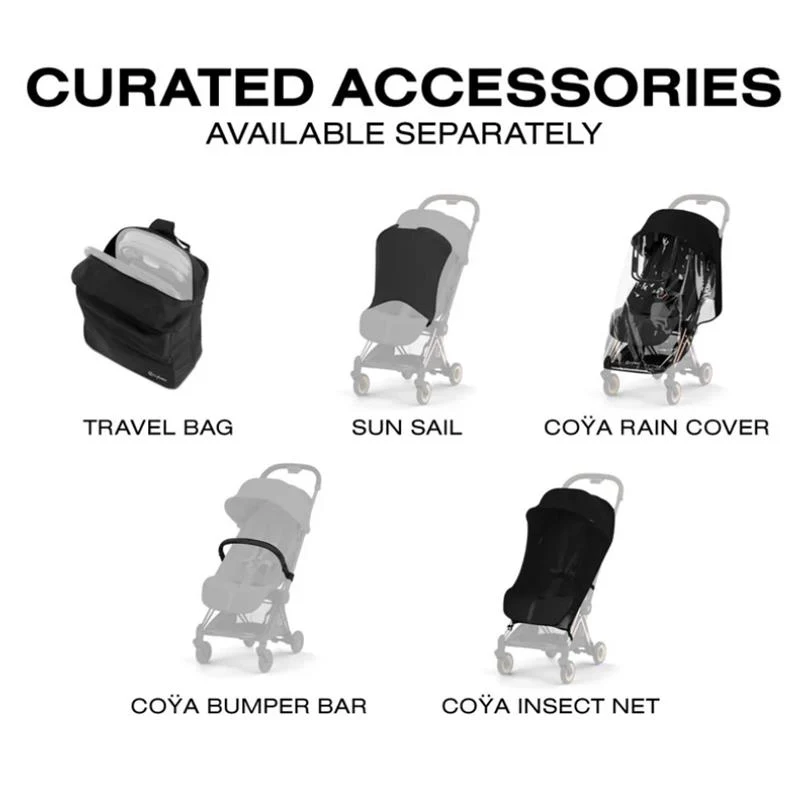 Cybex Platinum Coya Stroller Style Collection, Matte Black Frame/City Grey Lux Seat - Image 11