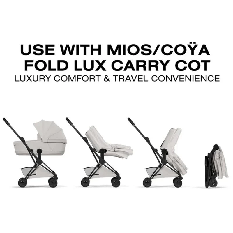 Cybex Platinum Coya Stroller Style Collection, Matte Black Frame/City Grey Lux Seat - Image 7