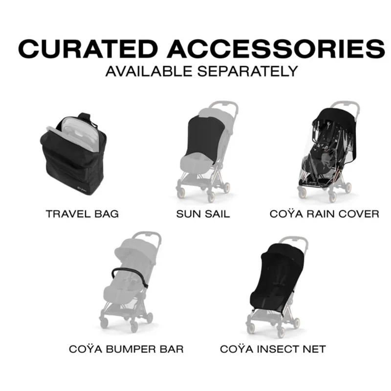 Cybex Platinum Coya Stroller Style Collection, Matte Black Frame/Cozy Beige Lux Seat - Image 10