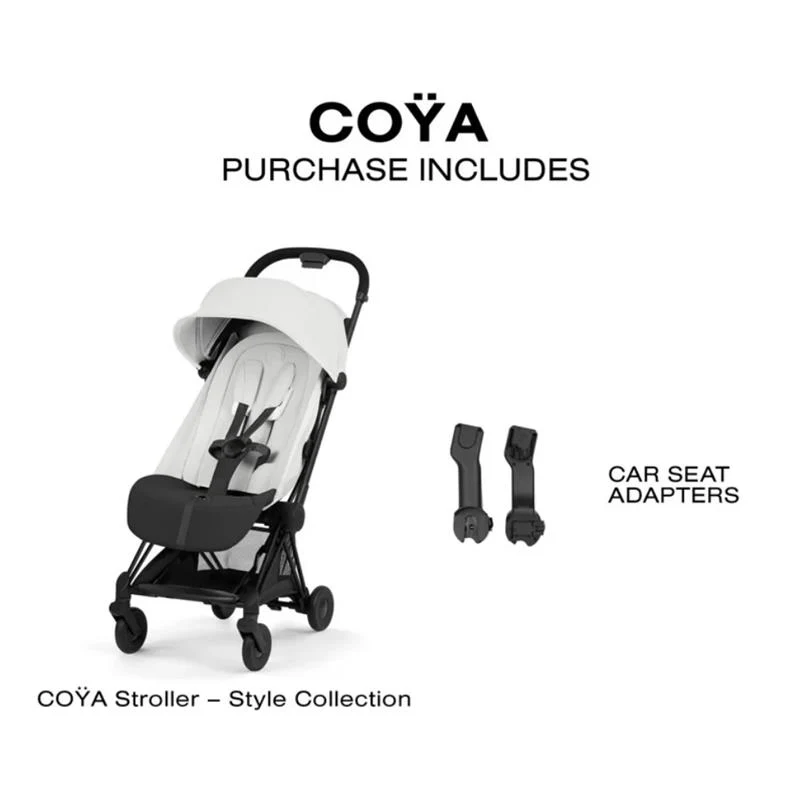 Cybex Platinum Coya Stroller Style Collection, Matte Black Frame/Off White Lux Seat - Image 7