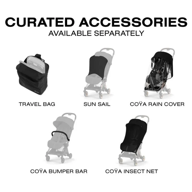 Cybex Platinum Coya Stroller Style Collection, Matte Black Frame/Off White Lux Seat - Image 9