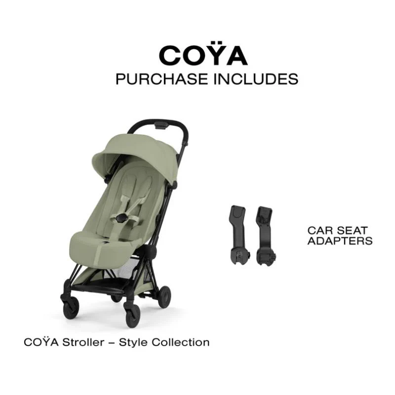 Cybex Platinum Coya Stroller Style Collection, Matte Black Frame/Sage Green Lux Seat - Image 7