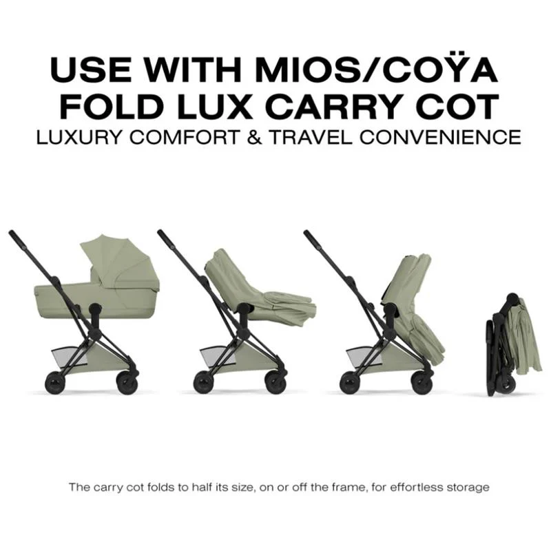 Cybex Platinum Coya Stroller Style Collection, Matte Black Frame/Sage Green Lux Seat - Image 8