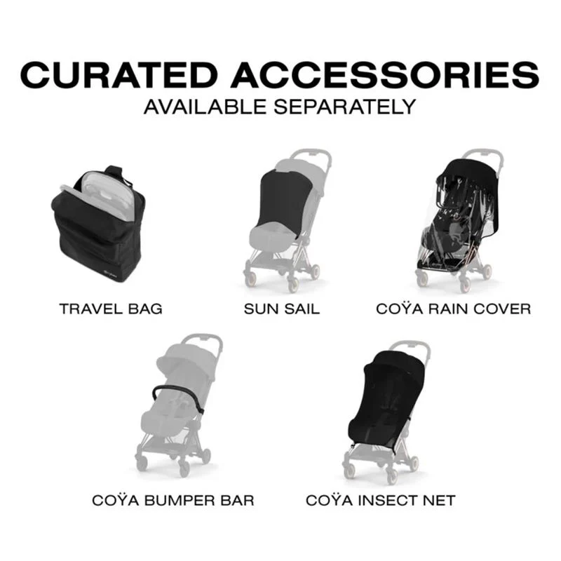 Cybex Platinum Coya Stroller Style Collection, Matte Black Frame/Sepia Black Lux Seat - Image 10