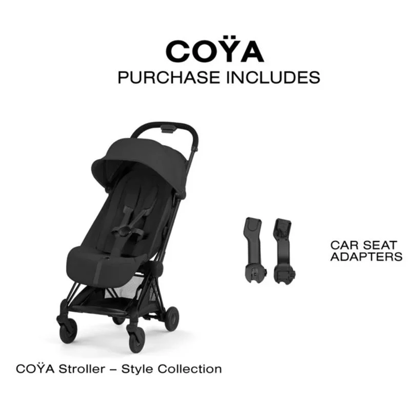 Cybex Platinum Coya Stroller Style Collection, Matte Black Frame/Sepia Black Lux Seat - Image 7