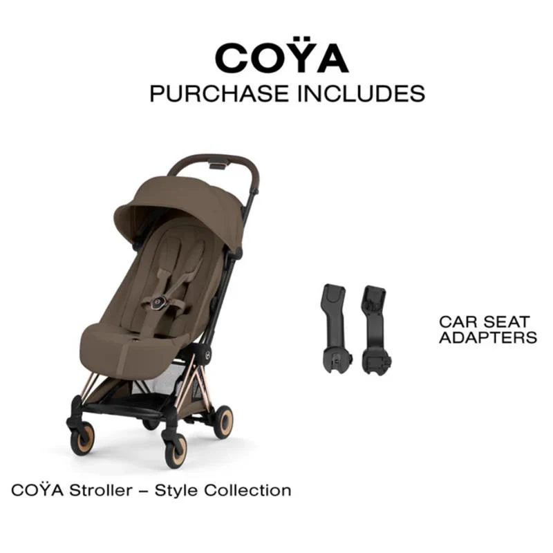 Cybex Platinum Coya Stroller Style Collection, Rose Gold Frame/Coconut Brown Lux Seat - Image 7