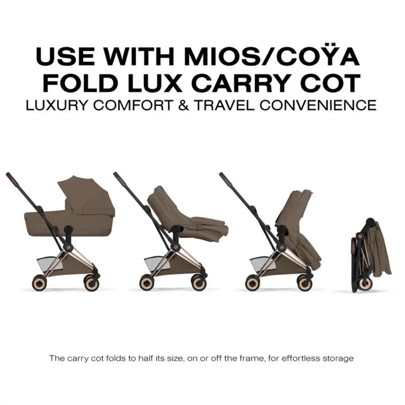 Cybex Platinum Coya Stroller Style Collection, Rose Gold Frame/Coconut Brown Lux Seat - Image 8