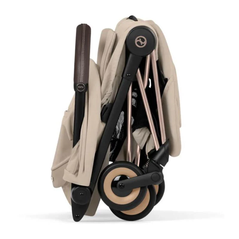Cybex Platinum Coya Stroller Style Collection, Rose Gold Frame/Cozy Beige Lux Seat - Image 6
