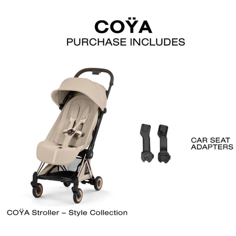 Cybex Platinum Coya Stroller Style Collection, Rose Gold Frame/Cozy Beige Lux Seat - Image 7
