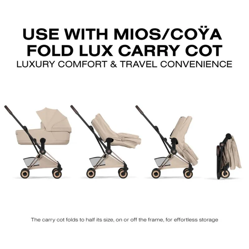 Cybex Platinum Coya Stroller Style Collection, Rose Gold Frame/Cozy Beige Lux Seat - Image 8