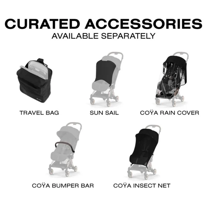 Cybex Platinum Coya Stroller Style Collection, Rose Gold Frame/Peach Pink Lux Seat - Image 10