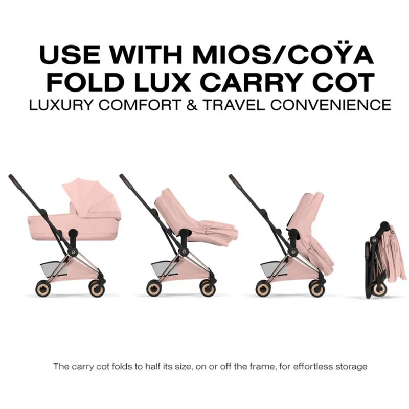 Cybex Platinum Coya Stroller Style Collection, Rose Gold Frame/Peach Pink Lux Seat - Image 8