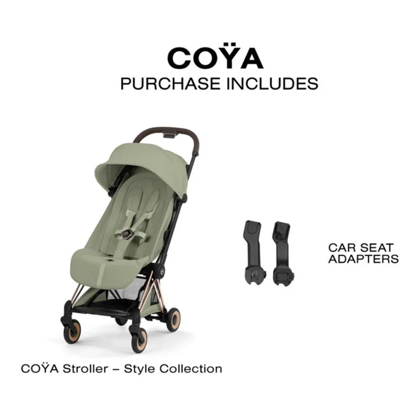 Cybex Platinum Coya Stroller Style Collection, Rose Gold Frame/Sage Green Lux Seat - Image 7