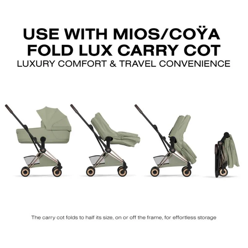 Cybex Platinum Coya Stroller Style Collection, Rose Gold Frame/Sage Green Lux Seat - Image 8